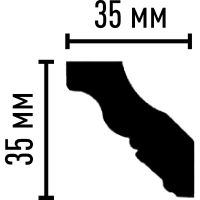 Карниз гибкий Decomaster 95348 FL 2400x35x35 мм — фото 2, Карнизы