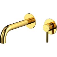 Смеситель для раковины Whitecross Y gold Y1216GL Золото — фото 1, Смесители