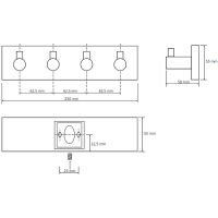 Вешалка для полотенец Bemeta Beta 132405212 Хром — фото 2, Крючки для полотенец