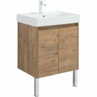 Тумба с раковиной Aquanet Nova Lite 60 302525 подвесная Дуб рустикальный — фото 10, Тумбы с раковиной