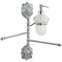 Полотенцедержатель с дозатором для жидкого мыла Migliore Cleopatra 16674 поворотный Хром — фото 3, Полотенцедержатели