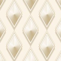 Обои Andrea Rossi Gallinara 54314-4 Винил на флизелине (1,06*10,05) Бежевый, Ромб — фото 1, Обои для стен