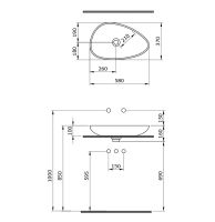 Раковина-чаша Bocchi Etna 58 1114-006-0125 Серая матовая — фото 3, Раковины