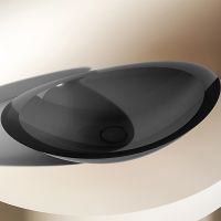 Раковина-чаша Abber Kristall 60 AT2808Onyx Черная — фото 1, Раковины накладные