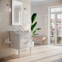 Керамический бордюр Kerama Marazzi Веласка Багет бежевый светлый обрезной BLC021R 5х30 см — фото 2, Керамическая плитка