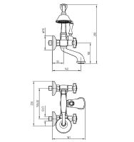 Товар: Смеситель для ванны Migliore Korona 28506 Золото - фото 3 Смеситель для ванны Migliore Korona 28506 Золото — фото 3, Смесители