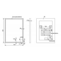Зеркало Esbano 60 ESMI3682HD с подсветкой с сенсорным выключателем и подогревом — фото 3, Зеркала в ванную комнату