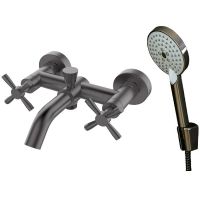 Смеситель для ванны Orange Mia M34-300gr Графит — фото 1, Смеситель для ванны