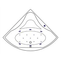 Товар: Акриловая ванна Excellent Glamour 150x150 WAEX.GLA15.RELAX.BR с гидромассажем - фото 7 Акриловая ванна Excellent Glamour 150x150 WAEX.GLA15.RELAX.BR с гидромассажем — фото 7, Ванны