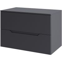 Тумба под раковину Orange Line 80 Li-80TugMDF подвесная Графит матовый — фото 1, Мебель для ванной