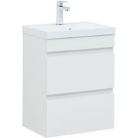 Тумба под раковину Aquanet Нота New 50 335416 подвесная Белый глянец — фото 1, Мебель для ванной