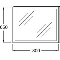 Зеркало Jacob Delafon 80 EB1441-NF с подсветкой с подогревом и ИК-выключателем — фото 3, Зеркала в ванную комнату