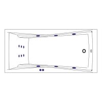 Акриловая ванна Whitecross Palace 170x75 0104.170075.100.LINE.BR с гидромассажем — фото 7, Ванны