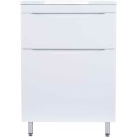 Тумба под раковину Style Line Бергамо 60 СС-00002307 Белая антискрейч — фото 1, Мебель для ванной