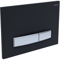 Клавиша смыва Aquatek Slim KDI-0000031 Черная матовая Хром — фото 2, Комплектующие для душевого оборудования