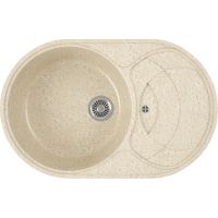 Кухонная мойка Domaci Бьелла DMC-18S GWS-18S-328 Бежевая — фото 1, Кухонные мойки