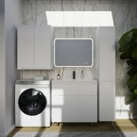 Тумба под раковину Style Line Марелла 80 Люкс Plus СС-00002401 Белый матовый антискрейтч — фото 4, Мебель для ванной