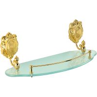 Стеклянная полка Migliore Cleopatra 16693 Золото — фото 1, Полки для ванной и душа