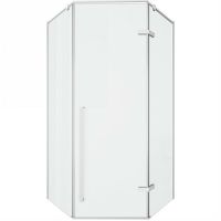 Душевой уголок Ceruttispa 100х100 C2AW профиль Белый стекло прозрачное — фото 3, Душевые уголки трапеция