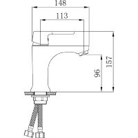 Смеситель для раковины Ростовская Мануфактура Сантехники SL123-001F Хром — фото 2, Смесители