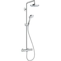 Душевая система Hansgrohe Croma Select S 27253400 с термостатом Хром Белая — фото 1, Душевые стойки