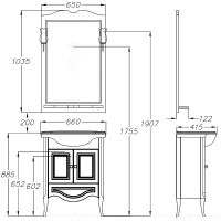 Товар: Тумба под раковину Opadiris Брунелла 65 00-00000474 Белая матовая - фото 9 Тумба под раковину Opadiris Брунелла 65 00-00000474 Белая матовая — фото 9, Мебель для ванной