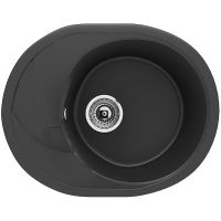 Кухонная мойка Ulgran Classic U-403-344 Ультра-черная — фото 1, Кухонные мойки