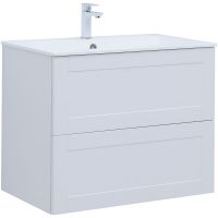 Тумба под раковину Aquanet Терра 80 313234 подвесная Белая матовая — фото 1, Мебель для ванной