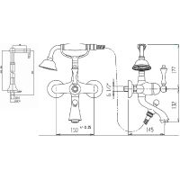 Смеситель для ванны Cezares Margot MARGOT-VDPS-01-Bi Хром — фото 2, Смесители