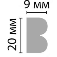Молдинг Decomaster DI 113 2400x20x9 мм — фото 3, Молдинги