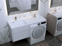 Товар: Раковина Paola Magenta 120 L с местом под стиральную машину Белая глянцевая - фото 10 Раковина Paola Magenta 120 L с местом под стиральную машину Белая глянцевая — фото 10, Раковины