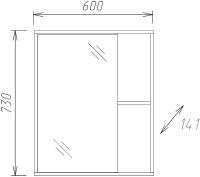 Товар: Зеркальный шкаф Onika Дельта 60.00 206060 Ясень шимо светлый - фото 4 Зеркальный шкаф Onika Дельта 60.00 206060 Ясень шимо светлый — фото 4, Зеркальные шкафы в ванную