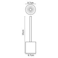 Ершик для унитаза WasserKRAFT Neime Черный Белый арт-K-1927 — фото 3, Ершики для унитаза