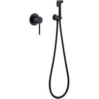 Гигиенический душ со смесителем Abber Emotion Черный матовый арт-AF8825B — фото 2, Гигиенические души