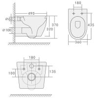 Товар: Унитаз Ceruttispa Orlter Aria PP CT10571 подвесной с сиденьем Микролифт - фото 6 Унитаз Ceruttispa Orlter Aria PP CT10571 подвесной с сиденьем Микролифт — фото 6, Подвесные унитазы