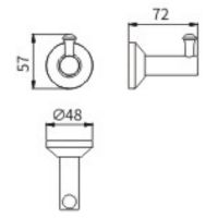 Крючок CeramaLux Fleur 78301 Хром — фото 2, Крючки для полотенец