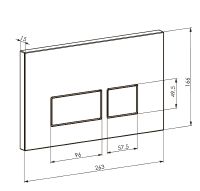 Клавиша смыва Boheme 664-CR Хром — фото 2, Комплектующие для душевого оборудования