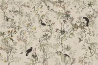 Фреска Ortograf Miracle 33875 Фактура флок FLK Флизелин (4,5*3) Бежевый, Птицы/Цветы арт-33875 (флок FLK) — фото 2, Фрески