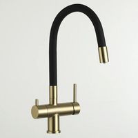 Смеситель для кухни Gappo G4398-33 Золотой сатин Черный — фото 8, Смесители для кухни