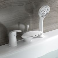 Смеситель на борт ванны Orange Iris M41-333w Белый — фото 7, Смесители на борт ванны