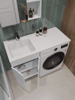 Тумба с раковиной Orange Sistema 110 L STD-110TUW+RAL Белая — фото 3, Тумбы с раковиной