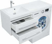 Тумба с раковиной Aquanet Нота 120 L 240160 подвесная Белая — фото 14, Тумбы с раковиной