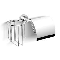 Держатель туалетной бумаги Langberger Burano 11041P с крышкой Хром — фото 1, Держатели туалетной бумаги