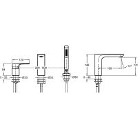 Смеситель для ванны Jacob Delafon Aleo+ Хром арт-E72330-CP — фото 2, Смесители на борт ванны