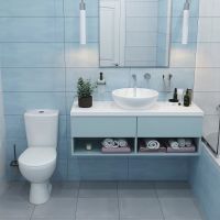 Унитаз компакт Rosa Нео 4610119203740 Белый с бачком и сиденьем Микролифт — фото 2, Напольные унитазы