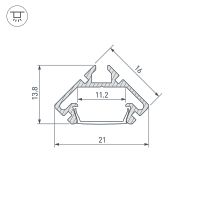 Профиль алюминиевый Arlight 023862 накладной для контурной подсветки Серебристый — фото 4, Профили для светодиодных лент