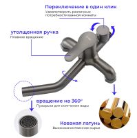 Товар: Душевая система Frap F24011-9 Оружейная сталь - фото 15 Душевая система Frap F24011-9 Оружейная сталь — фото 15, Душевое оборудование. Душевая программа