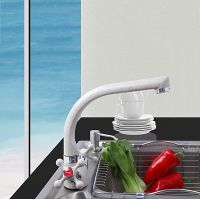 Смеситель для кухни Frap H5408 F5408-8 Белый — фото 2, Смесители для кухни