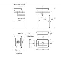 Раковина-чаша Kerama Marazzi Plaza 55 PLR.wb.55\BLK.M Черная матовая — фото 2, Раковины накладные