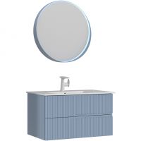 Товар: Тумба с раковиной Orka Moonlight 90 5001501 подвесная Голубая матовая - фото 2 Тумба с раковиной Orka Moonlight 90 5001501 подвесная Голубая матовая — фото 2, Мебель для ванной